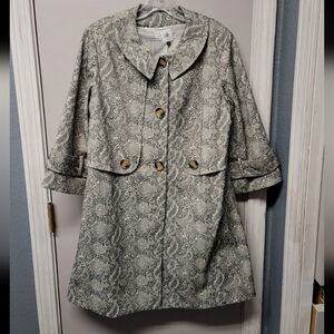 Cabi Camille Coat Jacket SZ Small Reptile Print